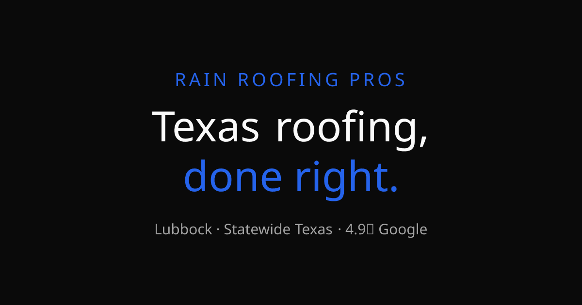 Rain Roofing Pros | Texas Roofing Experts